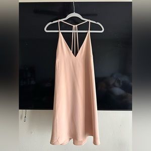 Peach backless dress